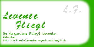 levente fliegl business card